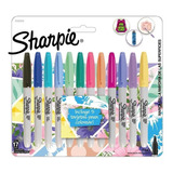 Marcadores Sharpie Pastel X12 +5 Tarjetas P/colorear 17pzas.