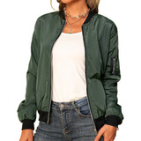 Rt Chaqueta Tipo Bomber Tipo Bomber Clásico Acolchada Para Muje