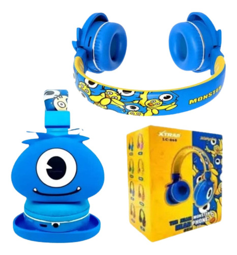 Fone Ouvido Bluetooth Infantil Jelie Monsters Gamer Sem Fio