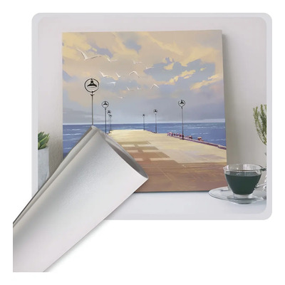 Tela Canvas Poliéster Blanco 1.27x10m Maxprint Impresión Mate Liso