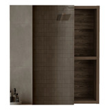 Gabinete Baño Excelsior Madera Chocolate C/3 Entrepaños