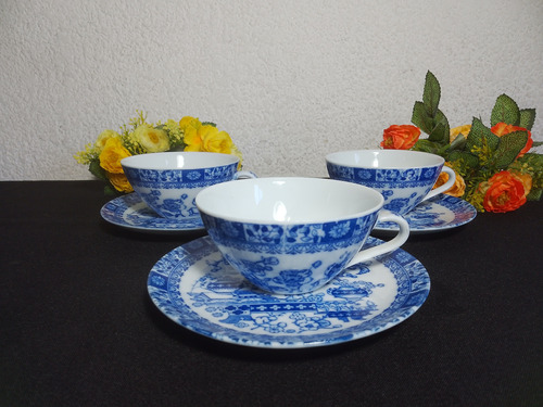 Taza De Te Porcelana Tsuji Old Blue Precio X Duo