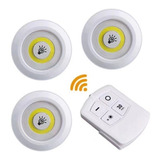 Kit 3 Lampada Luminaria Led Spot Sem Fio Controle Remoto