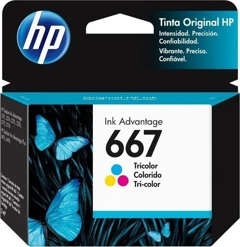 Hp Cartucho Tinta #667 Color 3ym78al