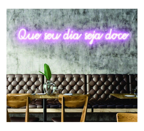  Led Neon Que Seu Dia Seja Doce- 120cmx 23cm