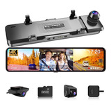 Vvcar 3 Canales 4k Uhd Mirror Dash Cam Con Sony Starvis