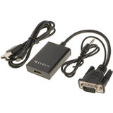 Conversor Vga A Hdmi Con Audio Notebook A Tv Microcentro