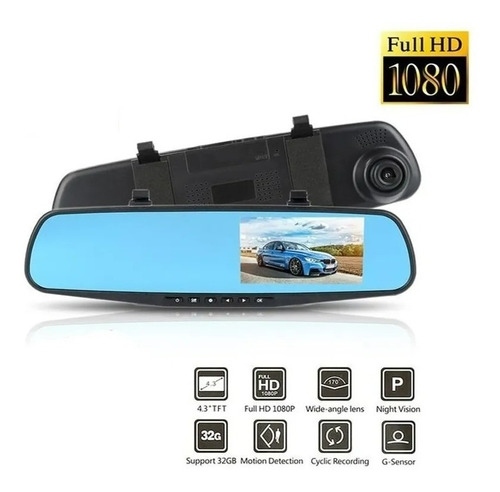 Espejo Con Camara De Seguridad Auto Camara Automovil Hd 1503