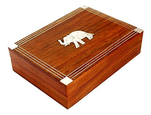 Caja Doble Baraja Cartas Madera - Guarda Cartas 