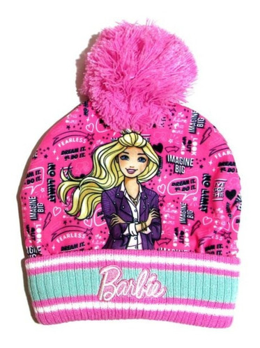 Gorro Barbie Fashionista Lana Invierno Abrigado Infantil