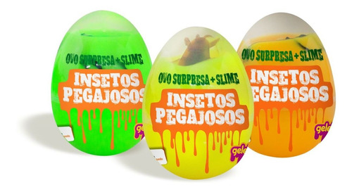 Slime Ovo Surpresa Insetos Pegajosos