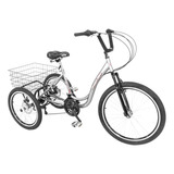 Bicicleta Triciclo Alumínio Aro 26 Marchas Freio Disco Prat