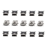 Gdqlcnxb 15 Pc Mini Usb Tipo B Puerto Hembra 5-pin 180 Grad.