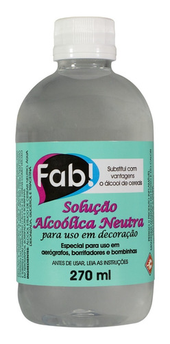 Solução Alcoólica Neutra 270ml - Fab