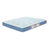 Colchão Casal Sleep Max Espuma D45 128x188x25cm Branco/azul Cor Branco