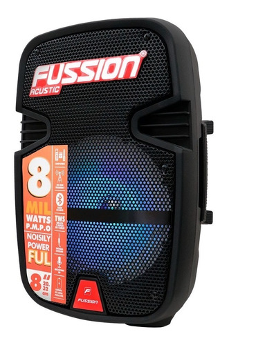 Bocina Fussion Acustic Audio Pro Pbs-9936bk Portátil Con Bluetooth Negra 110v/240v 
