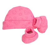 Set 2 Pzas Gorrito Y Zapatitos Para Bebé Baby Mink Bm318