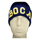 Gorro Lana Boca Juniors Azul Marino Doble Tejido