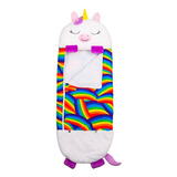 Bolsa De Dormir Niños Peluche Almohada Happy Nappers Animal Color Unicornio Blanco