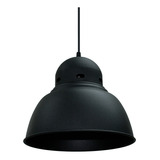 Lampara Colgante Vintage Galponera Industrial Negra Apta Led