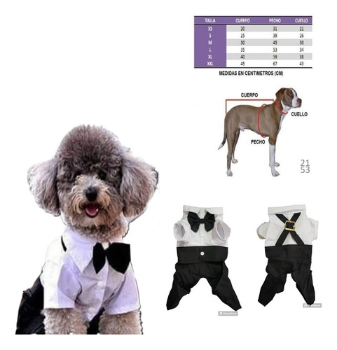 Traje Smoking Macho. (talla Xl) Ropa Para Mascota. (perro)