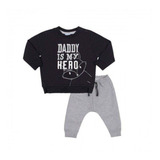 Conjunto Bebe Masculino Blusa Moletom - Saruel Matelasse