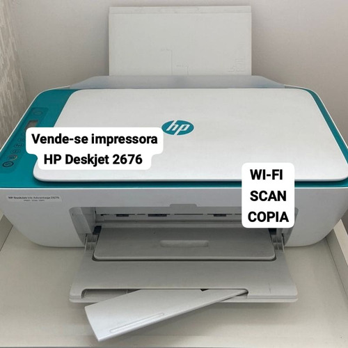 Impressora Multifuncional Hp 2676 Wifi E Scanner Cor Branca