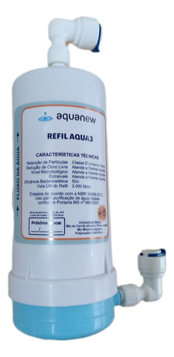 Kit 3 Refil Vela Original Filtro Aqua New Junior / Classic