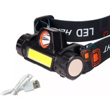 Linterna Minera Led Cree Q5 Cob Recargable Usb 5v Imán