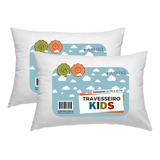 Kit 2 Travesseiros Infantil Kids Antialérgico Macio