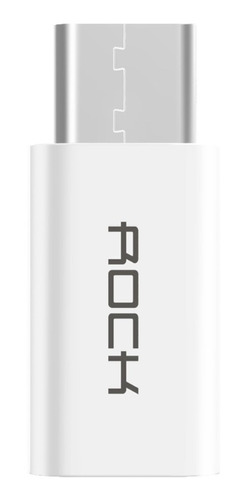 Adaptador Micro Usb C 2.3cm Rock Blanco