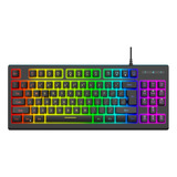 Teclado Gamer Juegos Con Luz Rgb Y200 Alambrico 87 Teclas