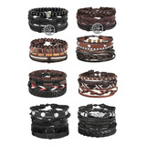 Pulseras Pareja Cuero Brazalete Hombre Brazo Pandora Roja