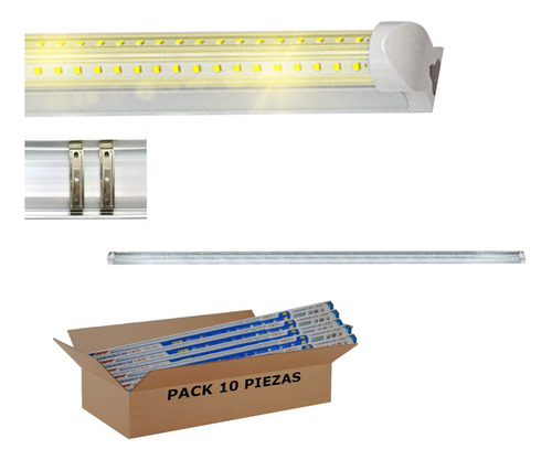 Tubo Led Luminaria Regleta 30w Luz Calida 120,5cm 10 Piezas