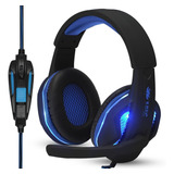 Fone De Ouvido Gamer Knup Kp-396 Preto E Vermelho