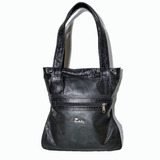 Bolso Cuero Dama Negro