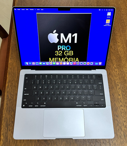 Macbook M1 Pro. Mem. 32 Gb. Ssd 512. Ciclos 13. Tela 14