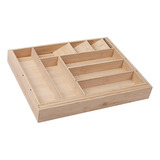 Cajón Para Cubiertos De Bambú, Caja De Almacenamiento Para