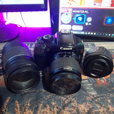 Camara Canon T3+ 3 Lentes 
