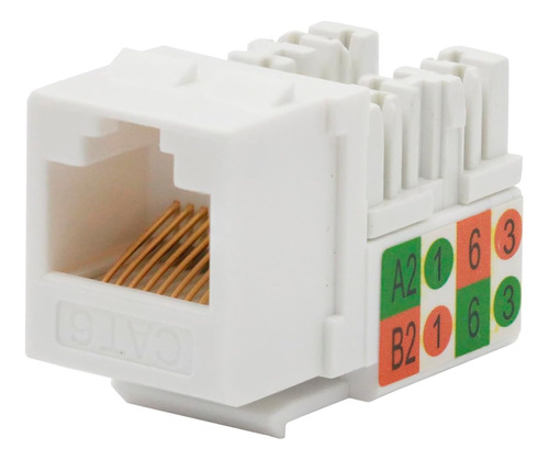 Acoplador Hembra De Jack Rj45 Keystone Cat6/5/5e, Adapt...