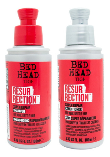 Tigi Kit Resurrection Shampoo + Acondicionador Travel 100ml 