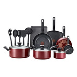 Set De 16 Utensilios T-fal Ceramica Antiadherente Nonstick 