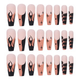 Adhesivos Para Uñas Nail Decals Flame Nail Patch, 24 Unidade