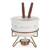 Aparelho Para Fondue De Chocolate Porcelana 5 Peças Forma In