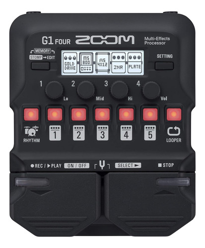 Pedal Procesador Multiefectos Zoom G1 Para Cuatro Guitarras,