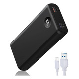 Power Bank 30000mah Batería Externa Carga Rápida 20w Pd Con 