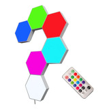 Lampara De Pared Hexagonal Con Sensor Tactil/control Remoto