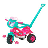 Triciclo Velotrol Motoca Infantil Menino Menina Empurrar Cor Rosa