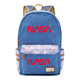 Mochila De Estudiante Estampada De Moda De La Nasa, Mochila