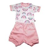 Roupa De Bebê Feminino Branco Rosa Baby Duck D30